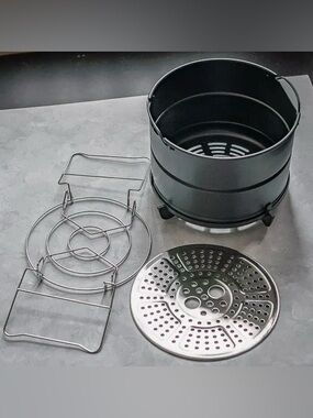 8 Qt Instant Pot AIR FRYER BASKET PRO CRISP AF8 & Steamer Tray Ninja Foodi 8.5"